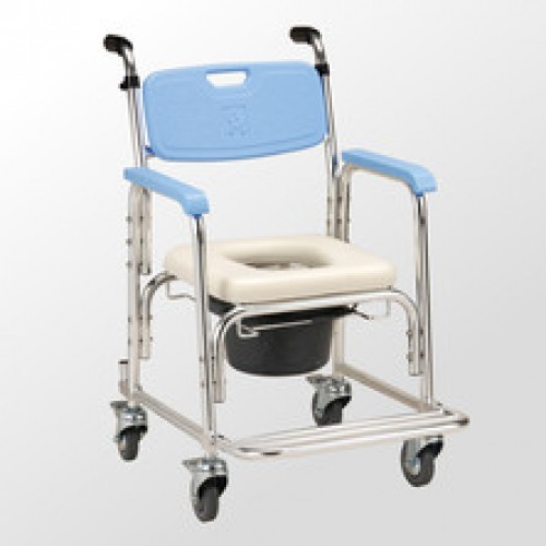 均佳 JCS-205 鋁合金有輪洗澡椅/便盆椅