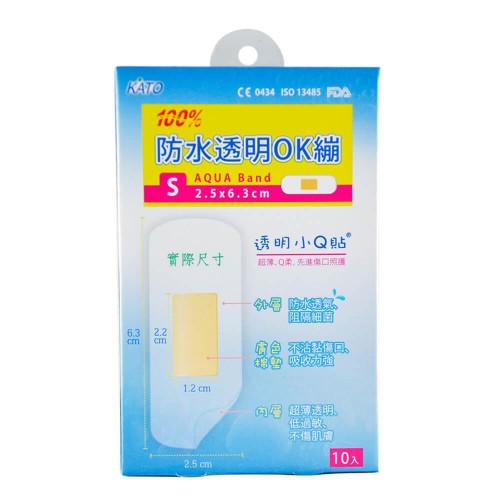 和豐 【KATO】防水透明小Q貼 S